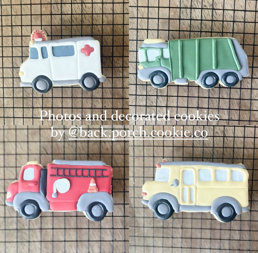 Vehicles cookie cutters (Back.porch.cookie.co)