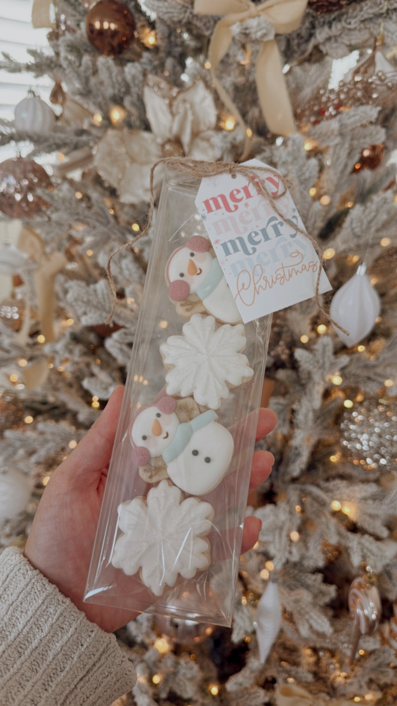 Snowman - 4pc mini cookies set (Christmas Presale 2025 - Local pickup ONLY)