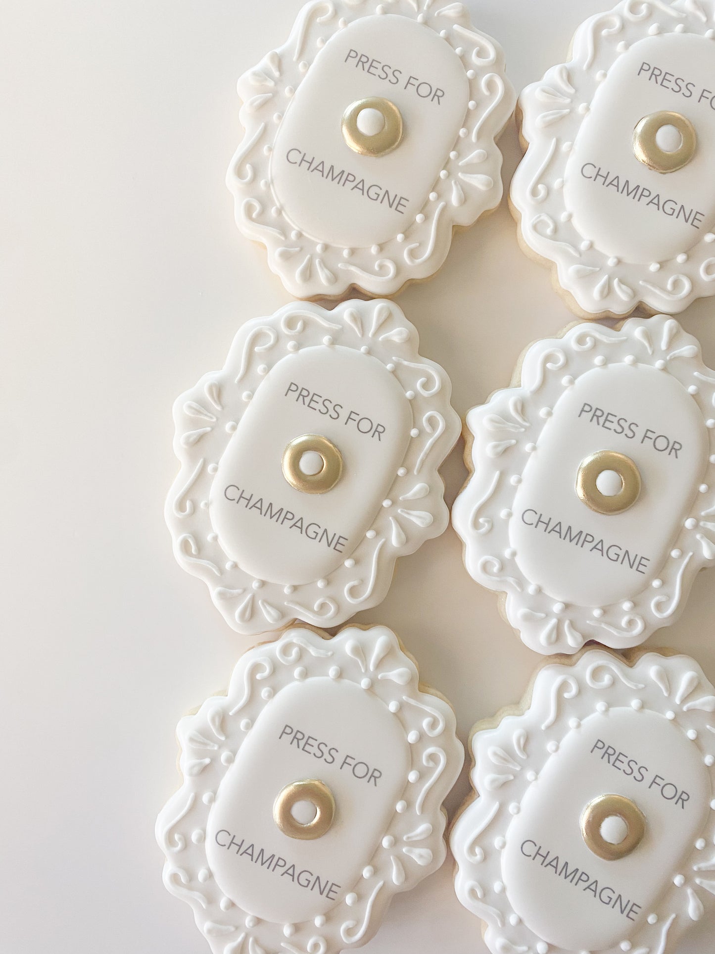 Press for champagne doorbell plaque cookie cutter