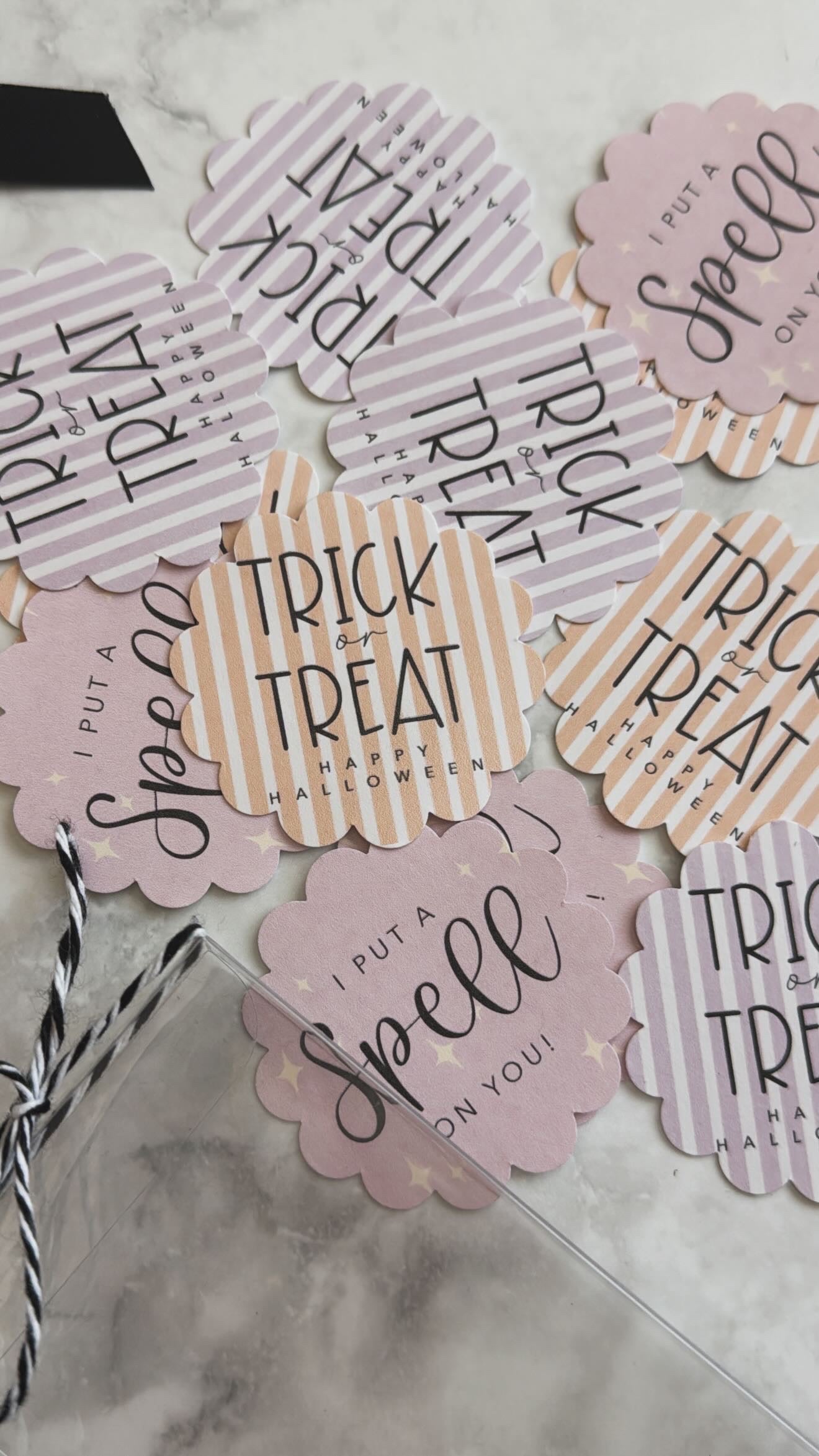 I put a spell on you / Trick or treat - includes 3 halloween designs - print template / Instant digital download