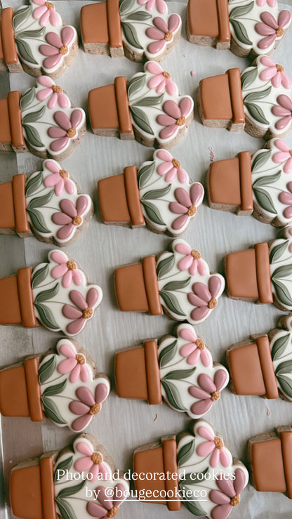 Flower pot cookie cutter