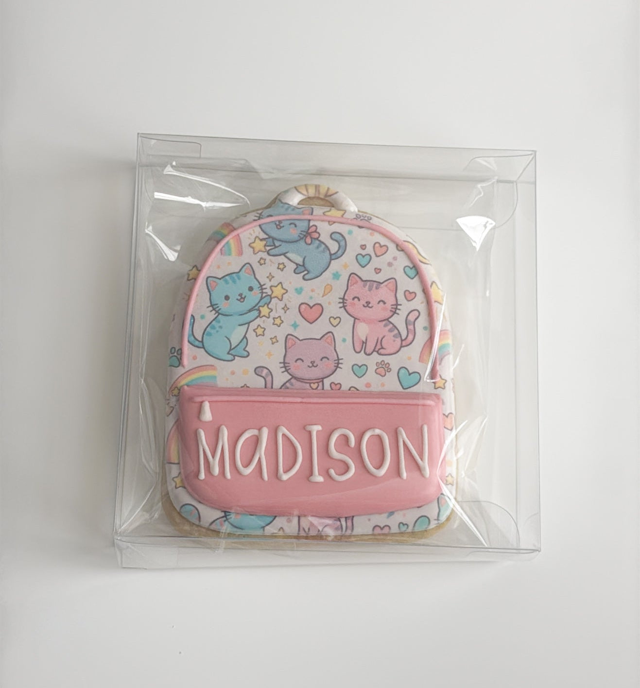 Pink Backpack - Personalized Single Cookie (Back To School Cookie Presale 2026 - Local pickup ONLY)