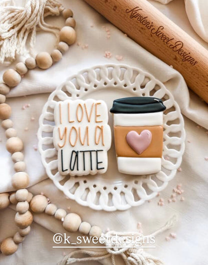 I love you a latte cookie cutters
