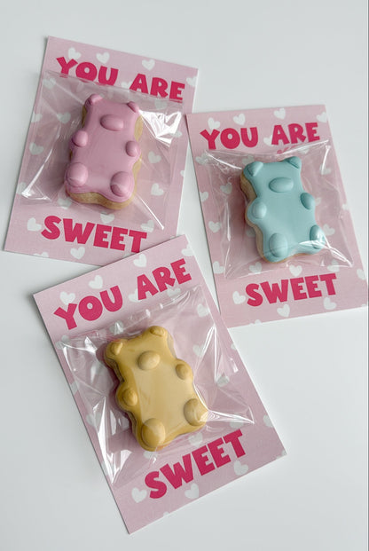 You are sweet - mini 5" x 3.5" cookie card template  (4 images on 1 page) / Instant digital download