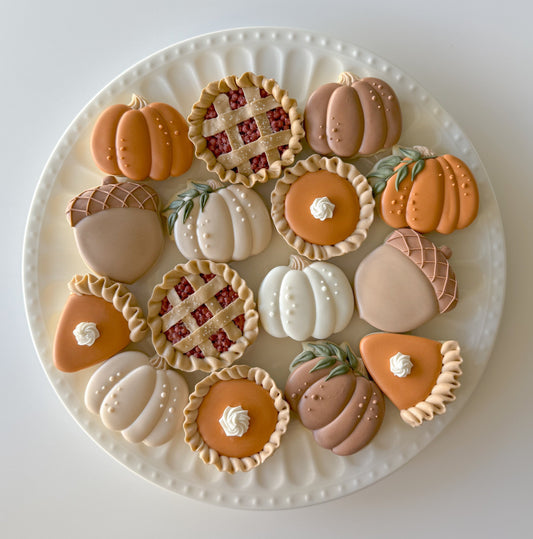 Mixed thanksgiving set (15pc mini cookies) (Thanksgiving presale cookies 2024)