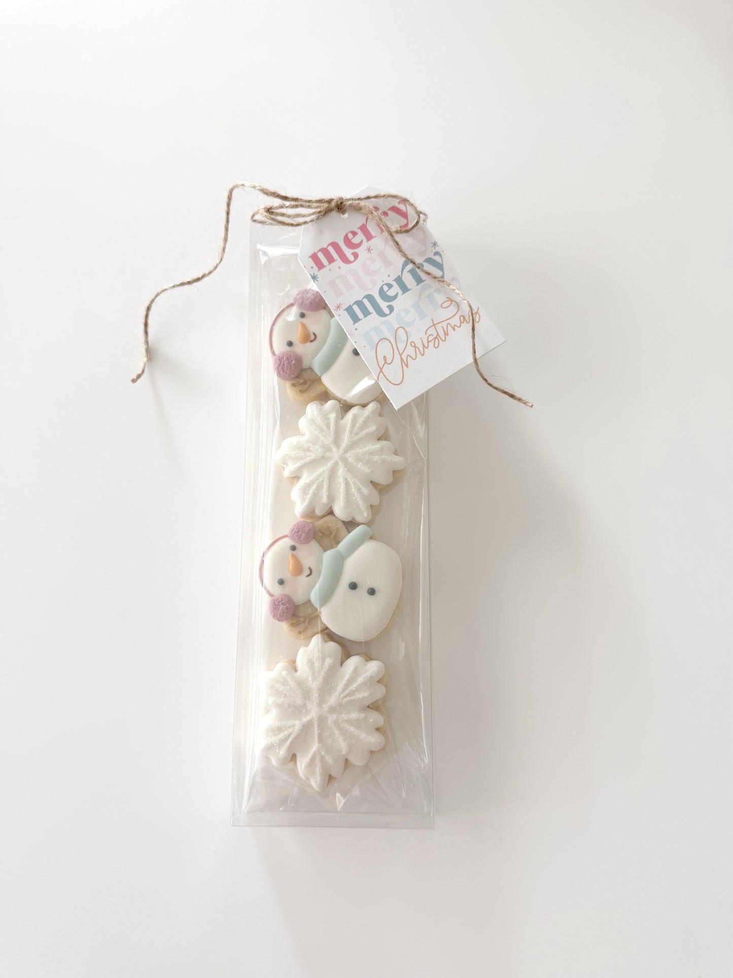 Snowman - 4pc mini cookies set (Christmas Presale 2025 - Local pickup ONLY)