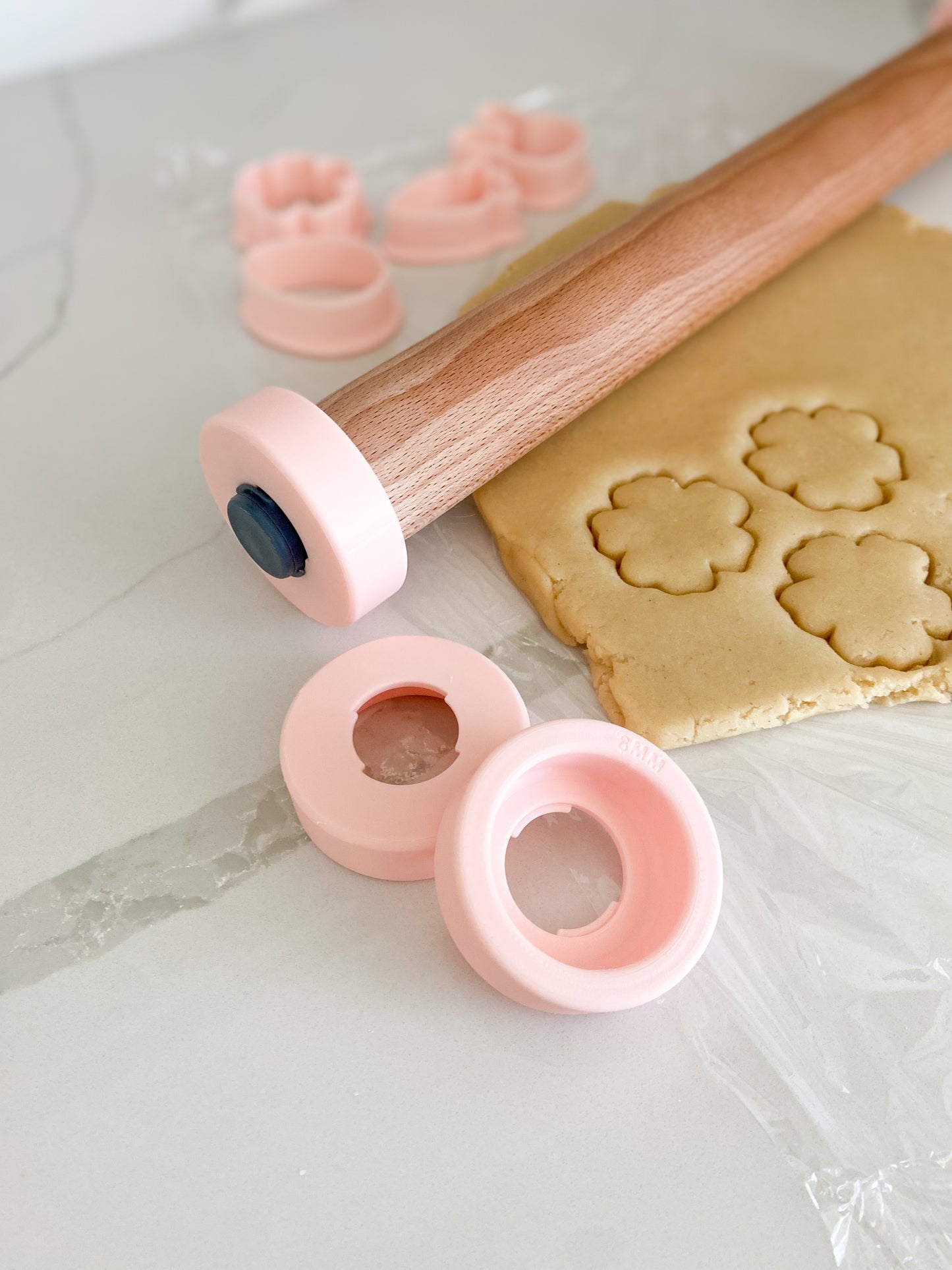 Rolling pin guide set 2 / compatible with Joseph Joseph rolling pin (color may vary)