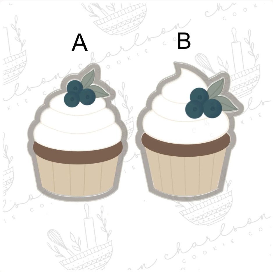 Berry cupcake cookie cutter