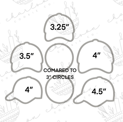 Baseball cap cookie cutter