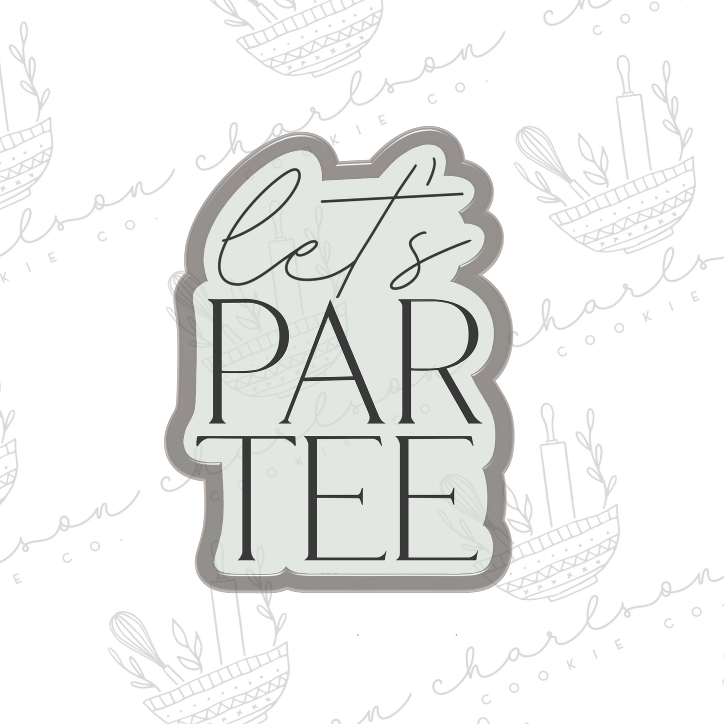 Let's par tee cookie cutter