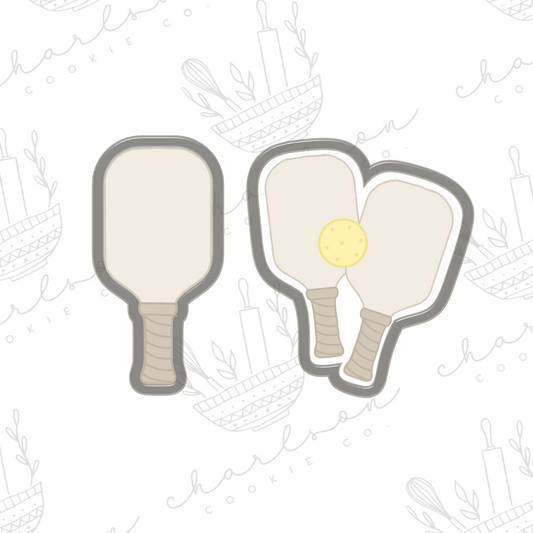 Pickleball paddle cookie cutter