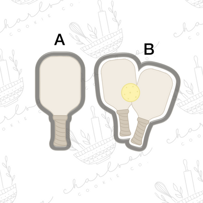 Pickleball paddle cookie cutter