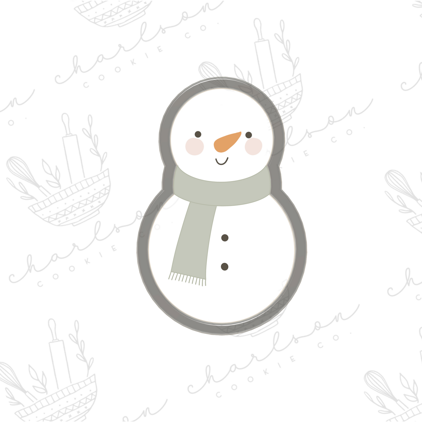 Snowman no. 3 cookie cutter