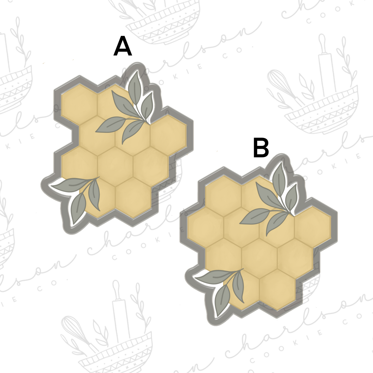 Floral honeycomb cookie cutter