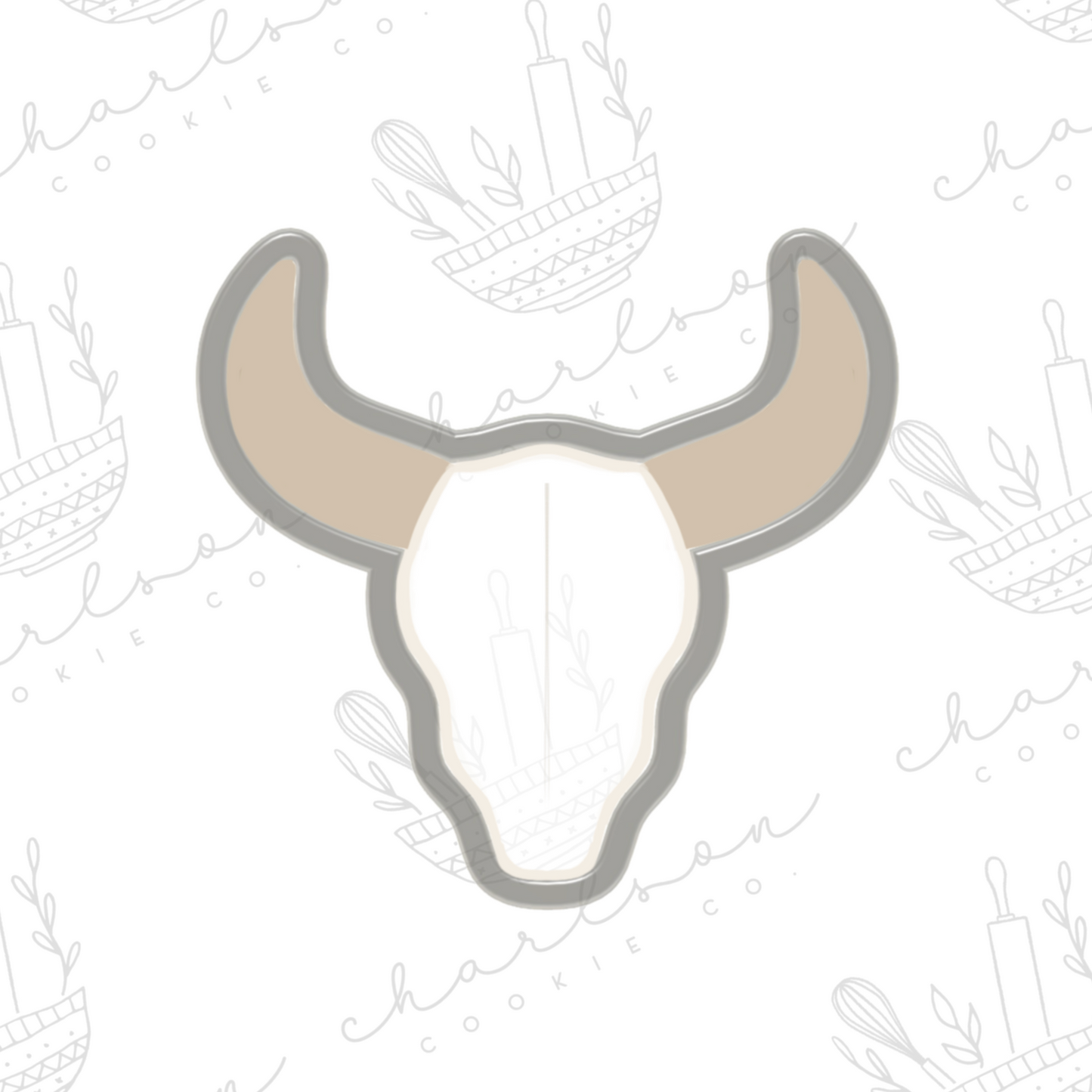 Bull skull cookie cutter