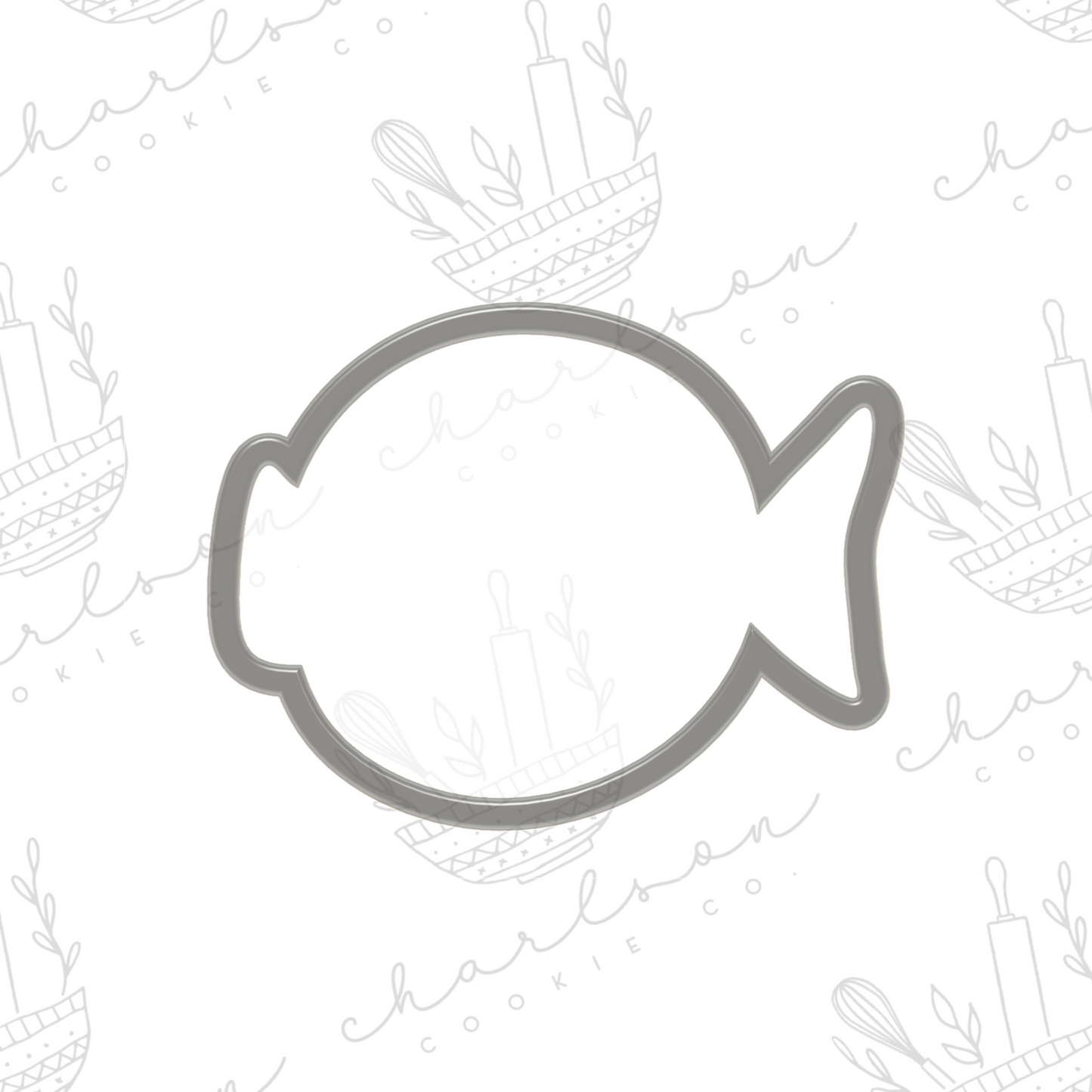 Blowfish cookie cutter (Linen & Gray)