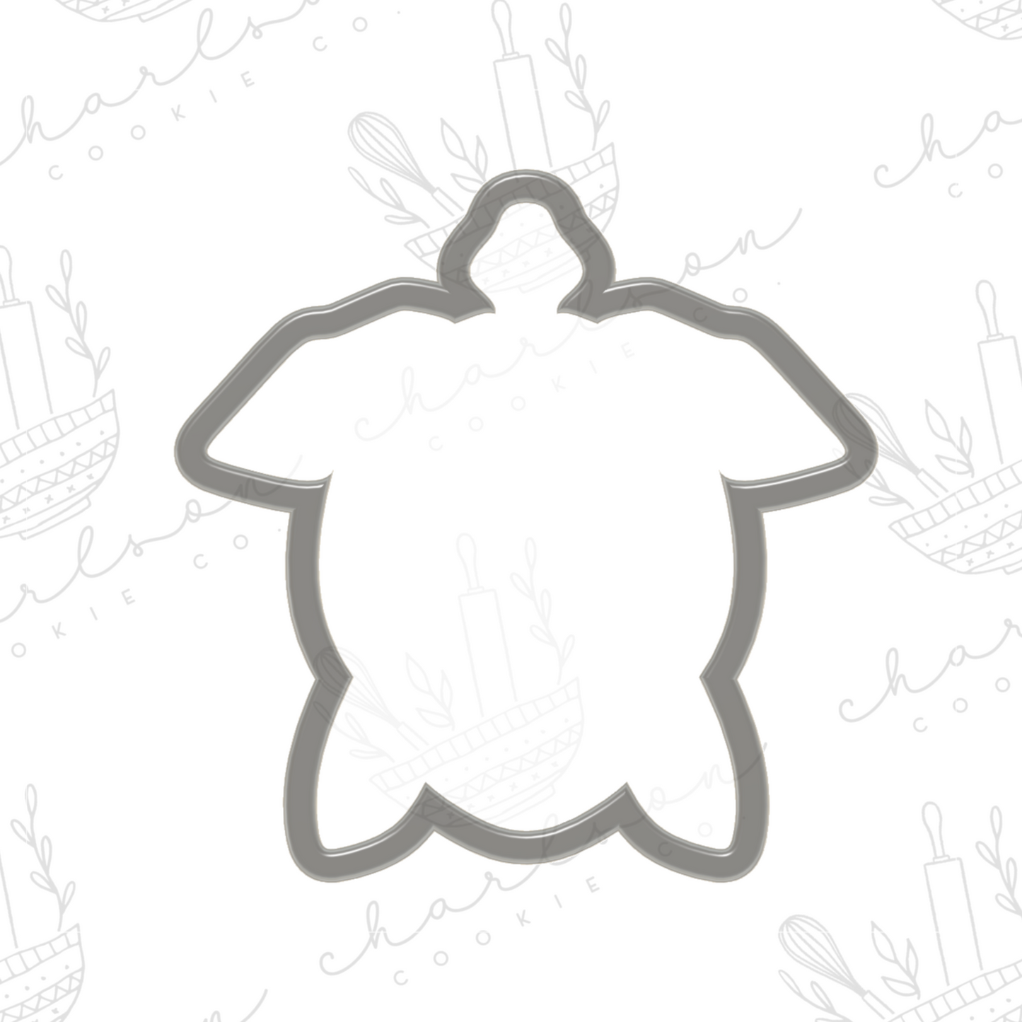 Sea turtle cookie cutter (Linen & Gray)