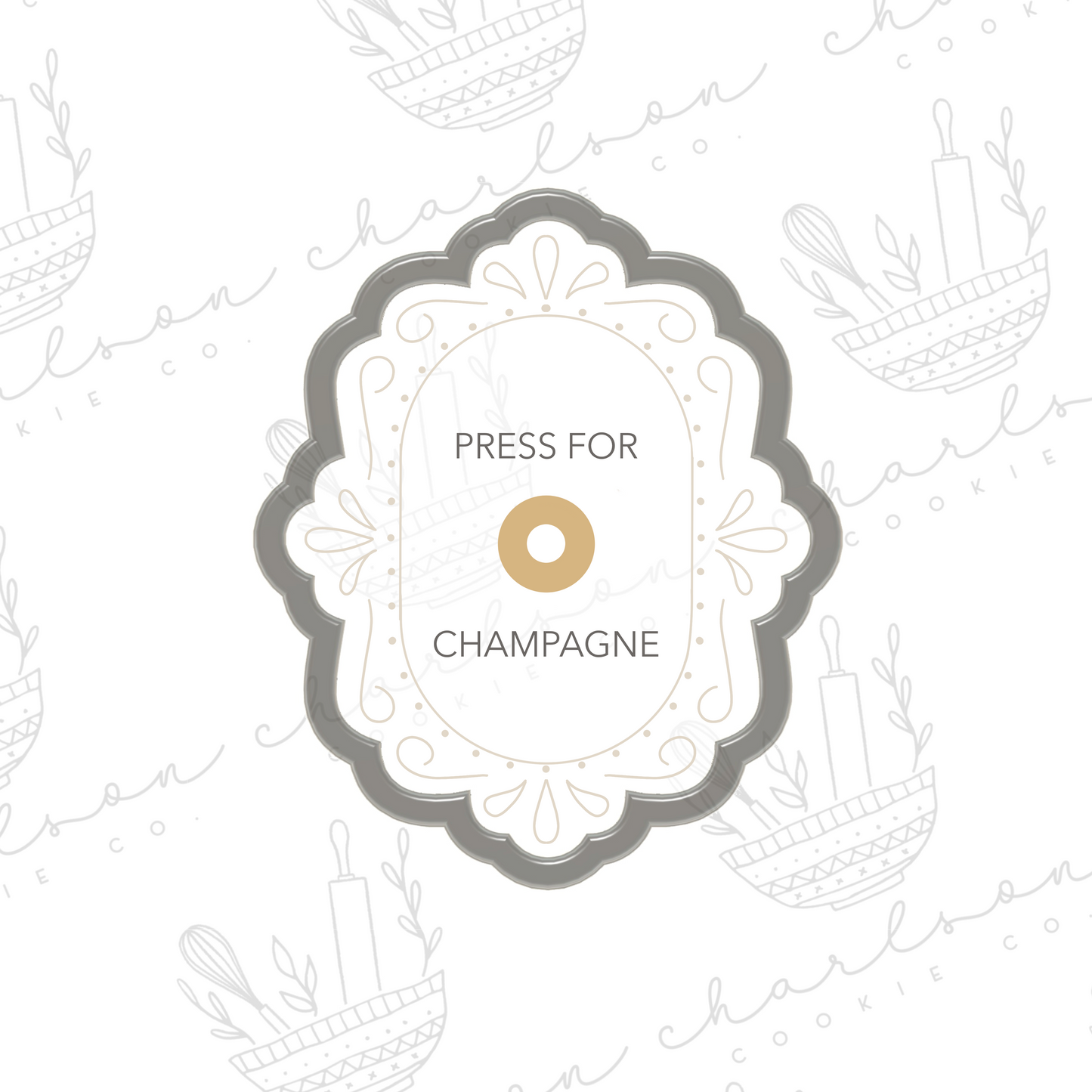 Press for champagne cookie cutter