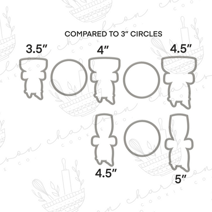 Cocktail glass with bow cookie cutter