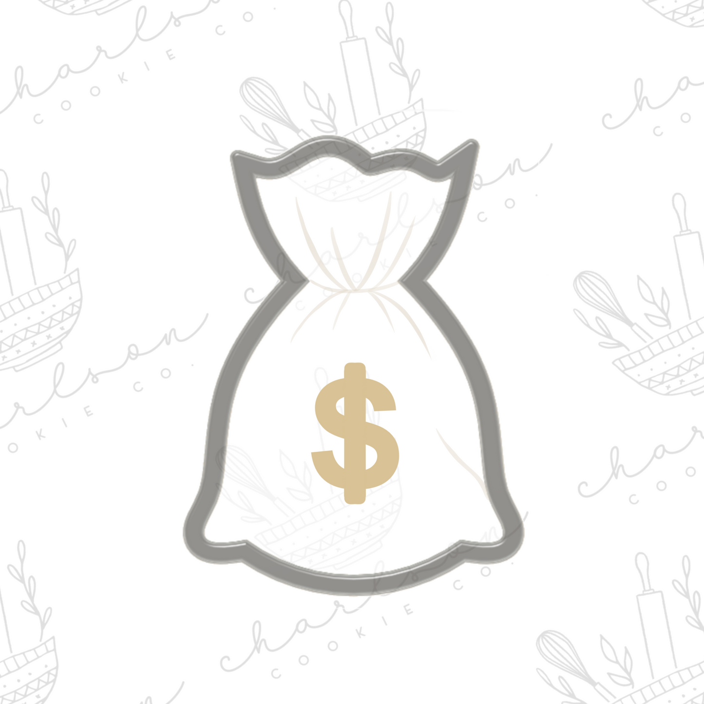 Money bag cookie cutter