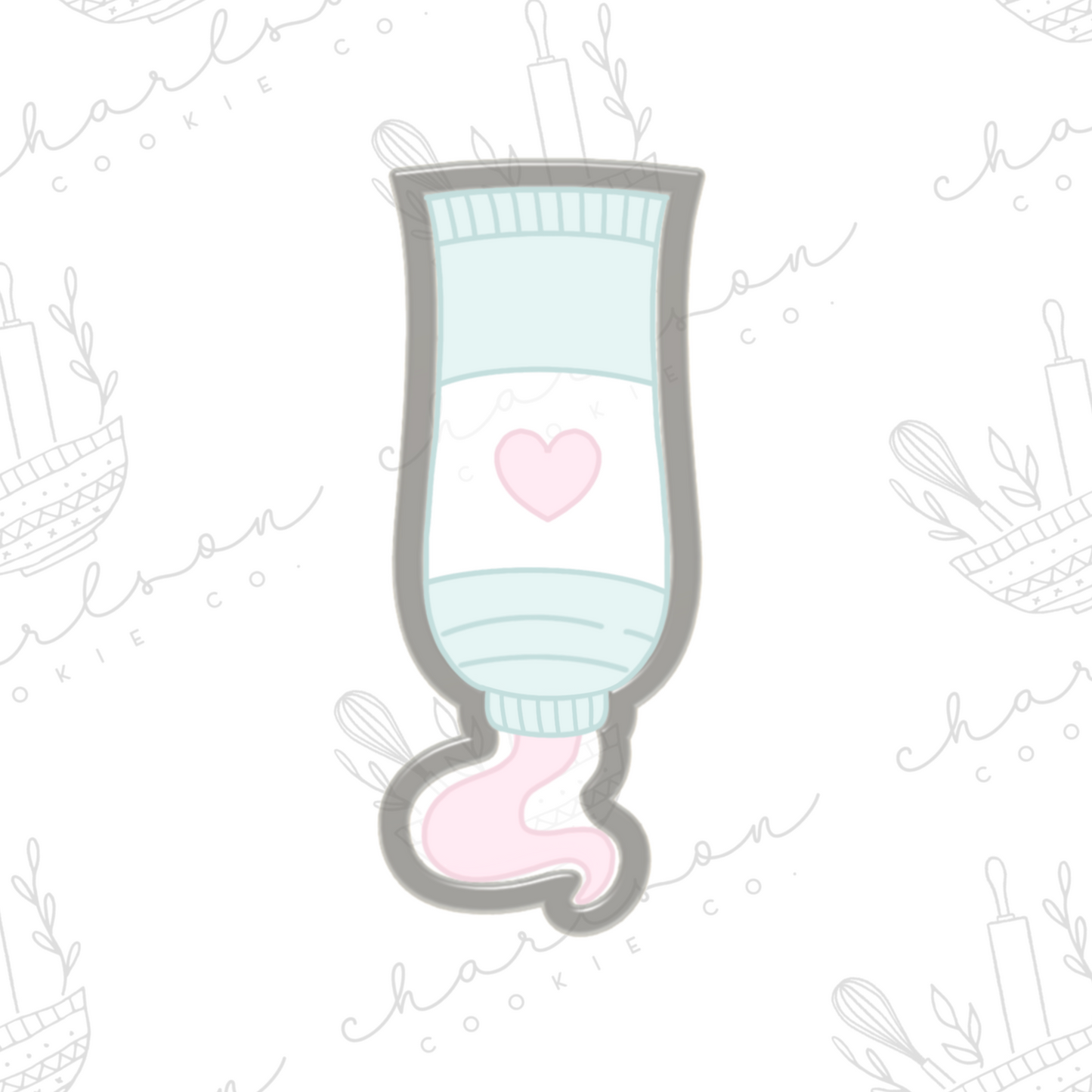 Paint tube cookie cutter