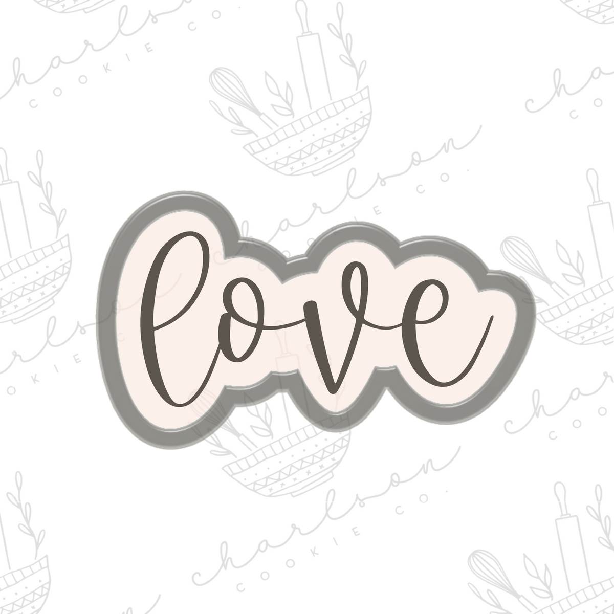Love word cookie cutter