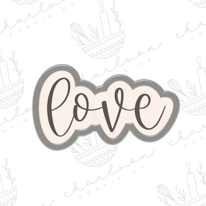 Love word cookie cutter
