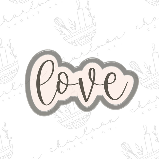 Love word cookie cutter
