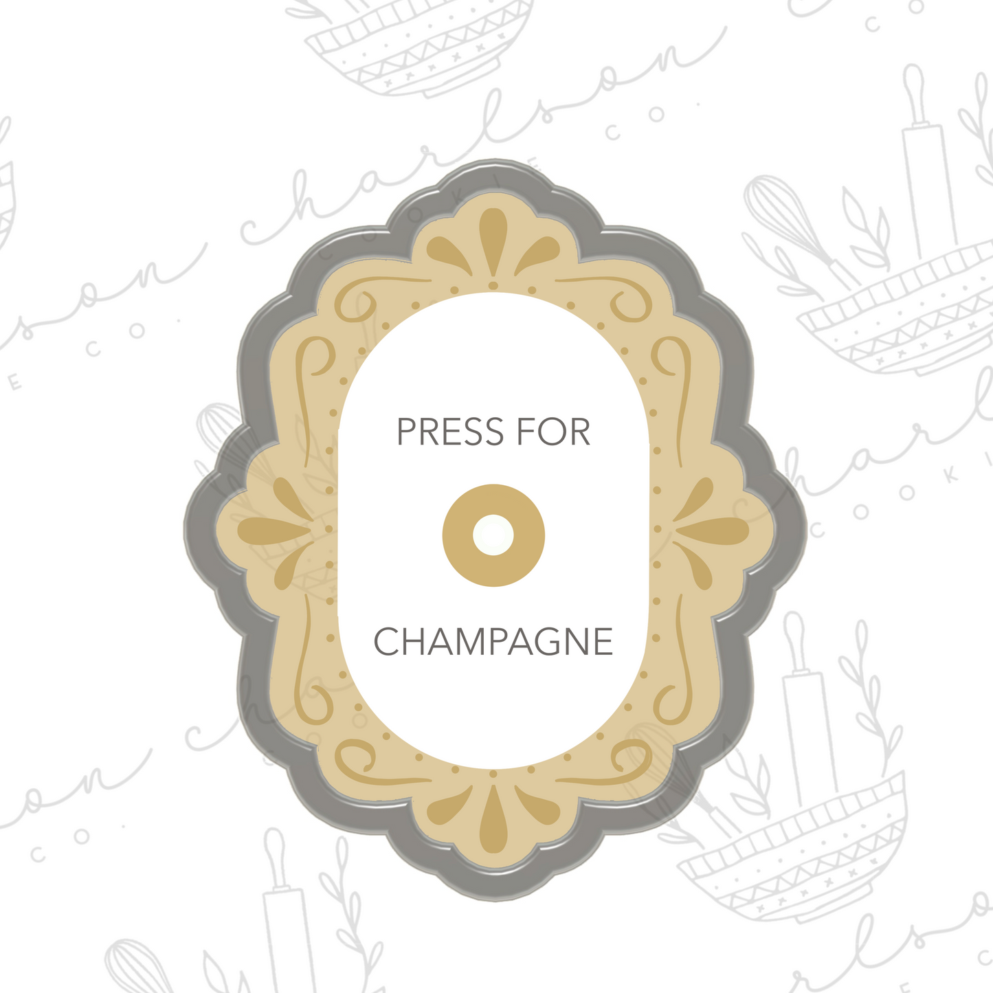 Press for champagne cookie cutter