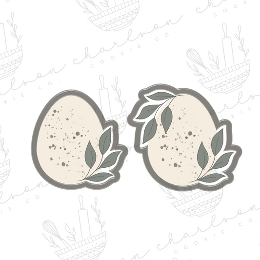 Egg with leaf no. 2 cookie cutter