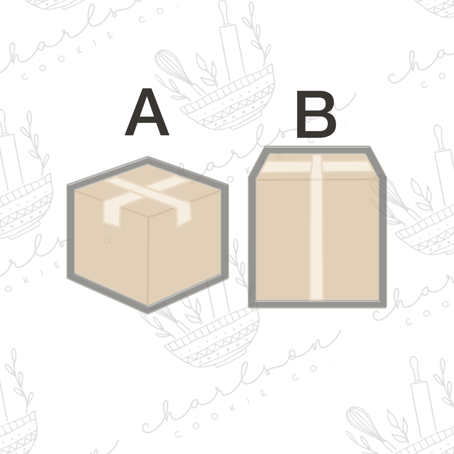 Shipping box cookie cutter