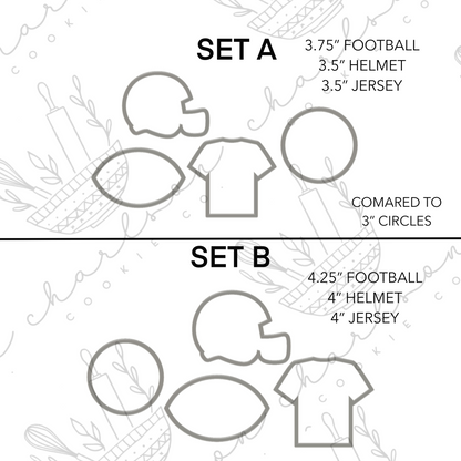 cookie ball football helmets Football cookie cutter – Charlson Cookie Co