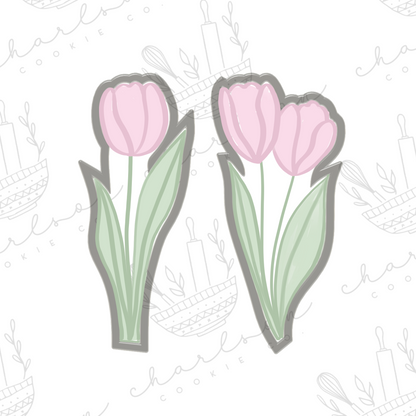 Tulip stem cookie cutter (Linen & Gray)