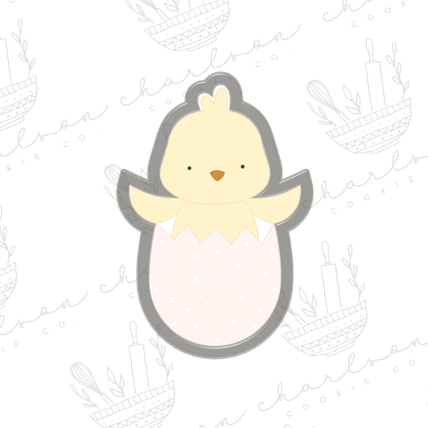 Hatching chick cookie cutter