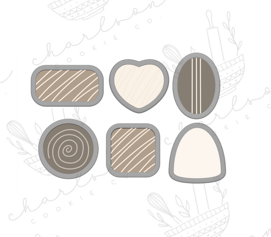 Mini chocolates 6PC cookie cutters set