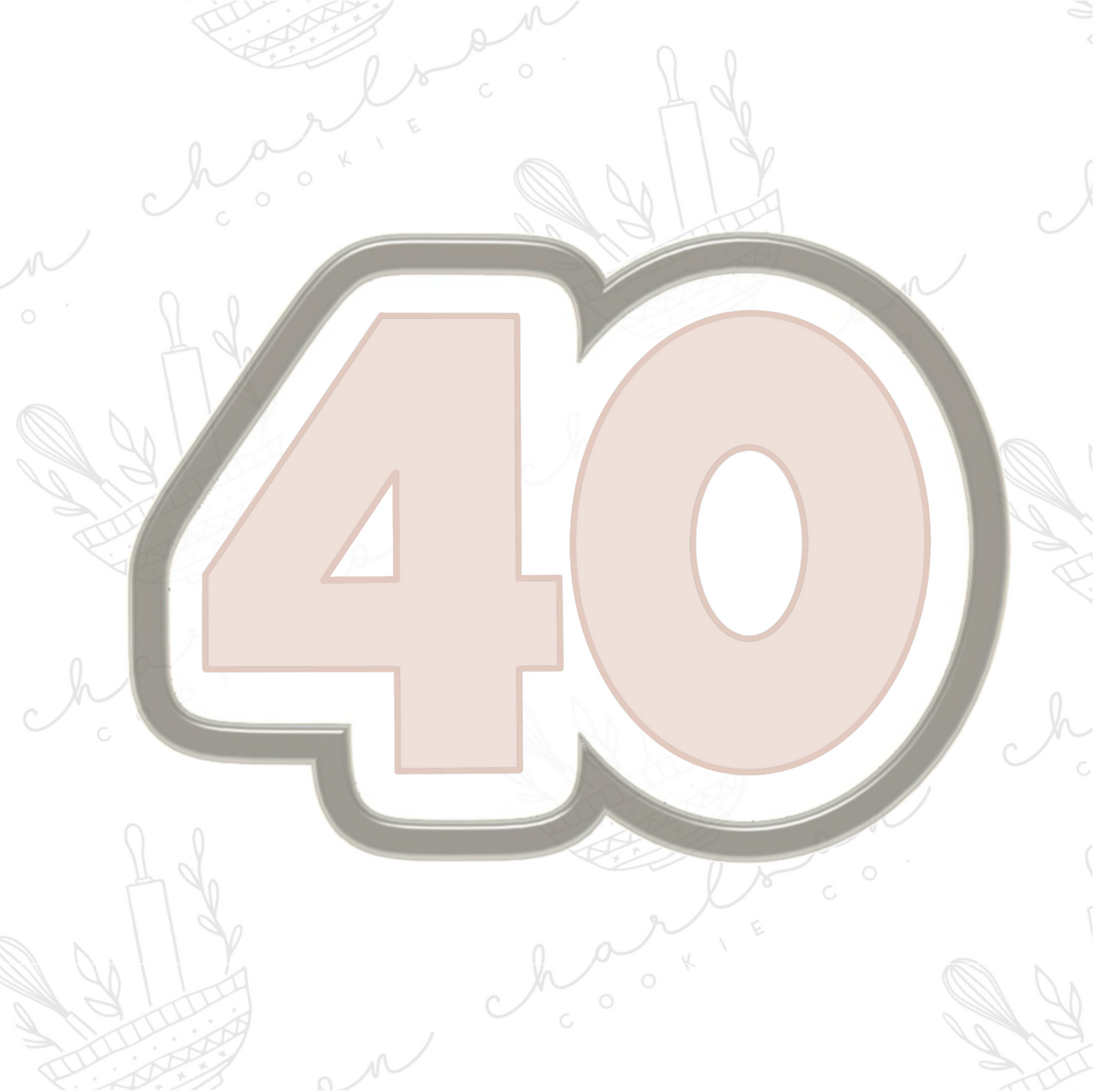 Number 40 cookie cutter