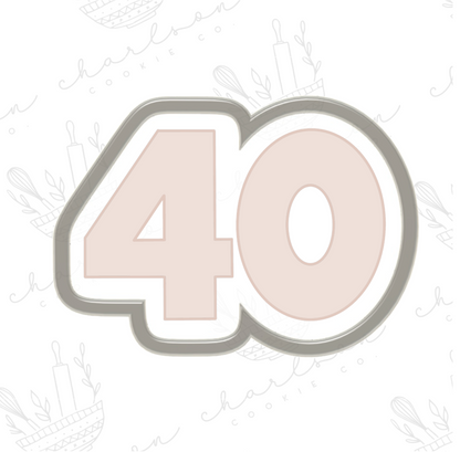 Number 40 cookie cutter