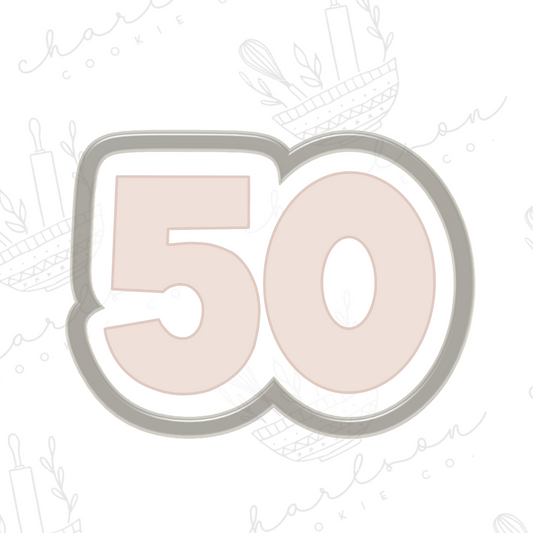Number 50 cookie cutter