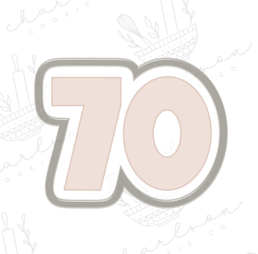 Number 70 cookie cutter
