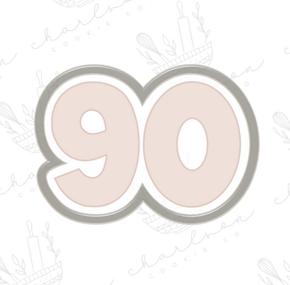 Number 90 cookie cutter