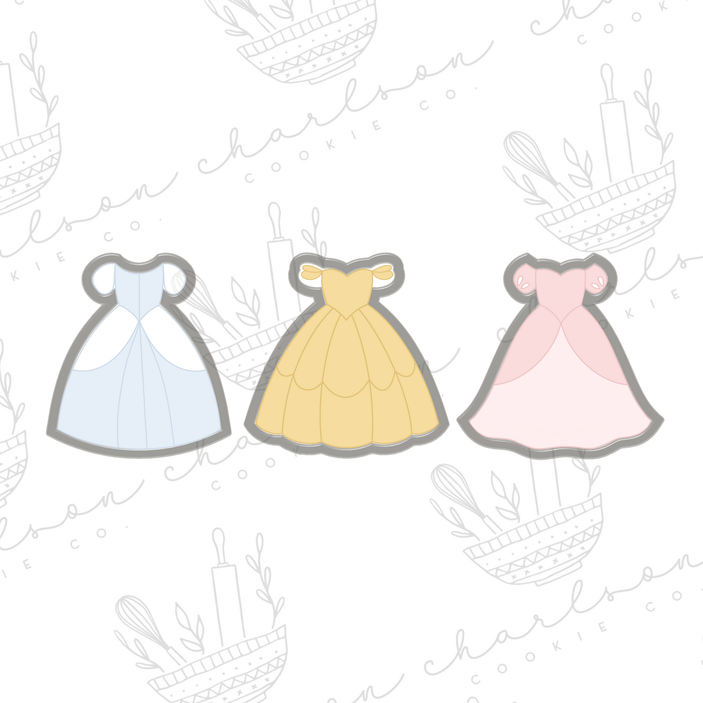 Princess dresses cookie cutter