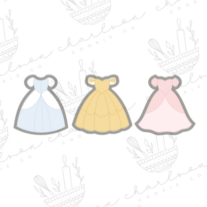 Princess dresses cookie cutter