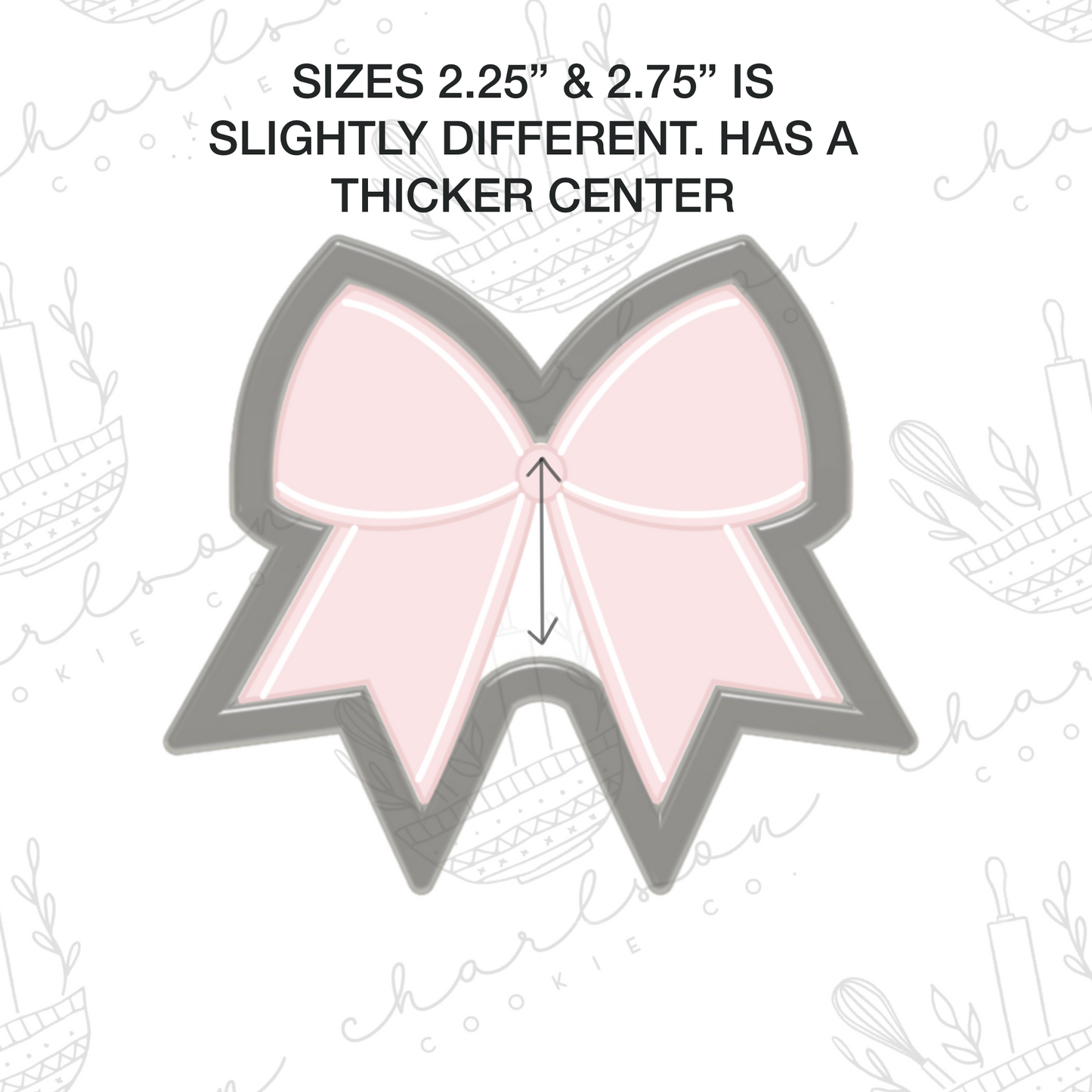 Cheer bow cookie cutter