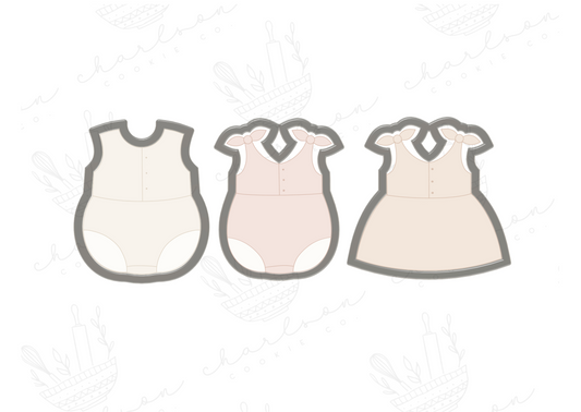 Baby outfits 2 cookie cutter