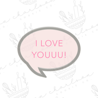 Speech bubble cookie cutter