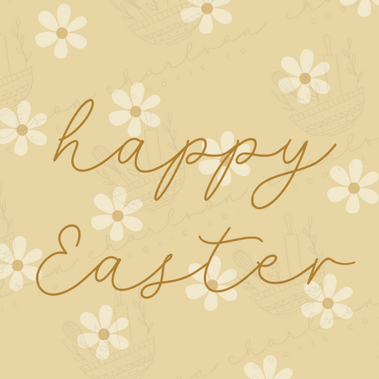 Happy easter daisy print 2"x2" templates / Instant digital download