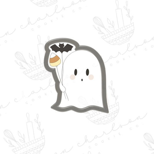 Ghost with balloons cookie cutter