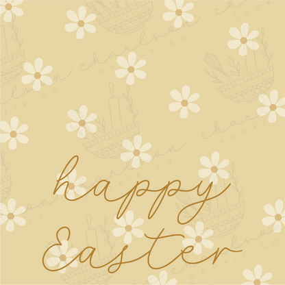 Happy Easter Daisy Print bag topper 4x4 and 5x4 Instant digital download