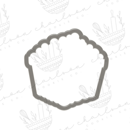 Berry basket b cookie cutter (Linen & Gray)