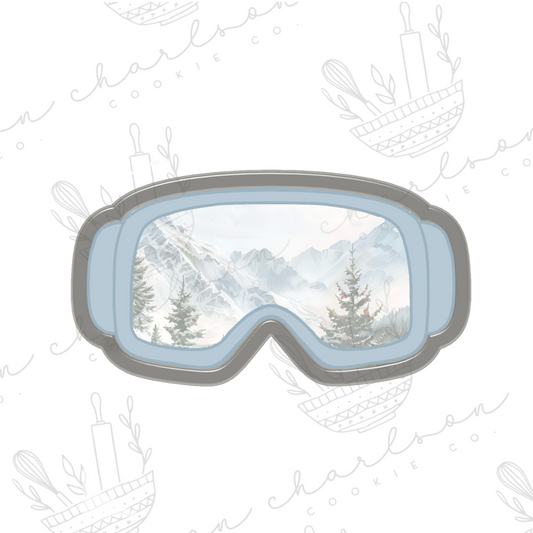 Ski goggles cookie cutter